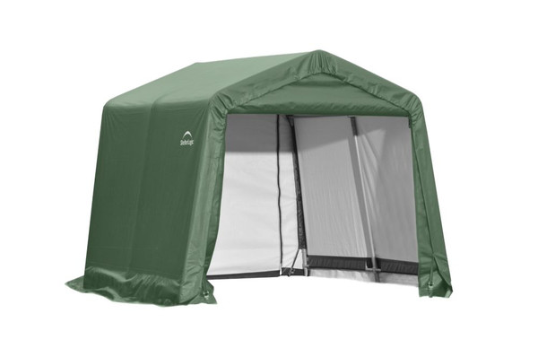 Peak Style Green Cover Shelter - 8 x 12 x 8 Feet