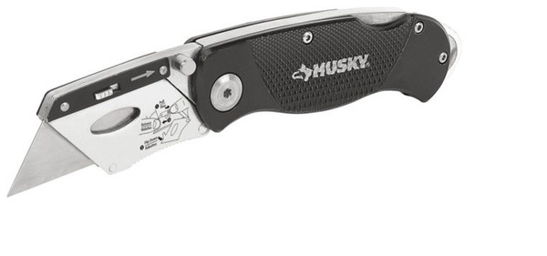 Husky Sure-Grip Folding Lock-Back Utility Knife