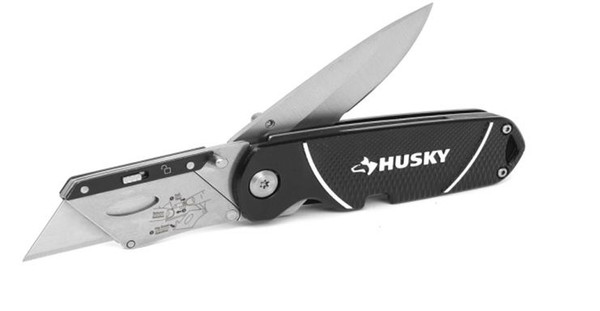 Husky Twin Blade Folding Utility Knife