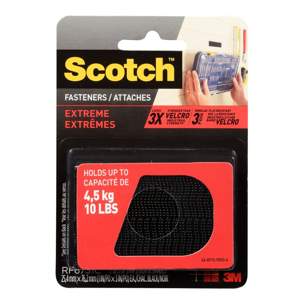 Scotch Extreme Fasteners, 1 Inch x 3 Inch