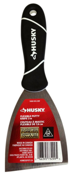 Husky 3 Inch Putty Knife, Carbon Blade 