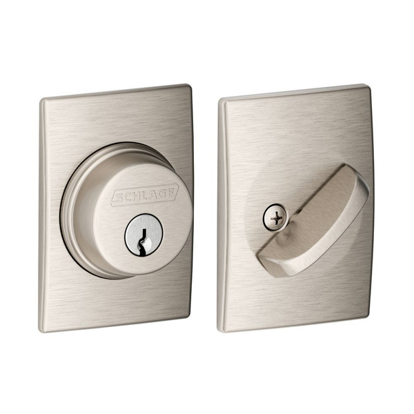 Schlage Decorative Rose Deadbolt Century, Satin Nickel