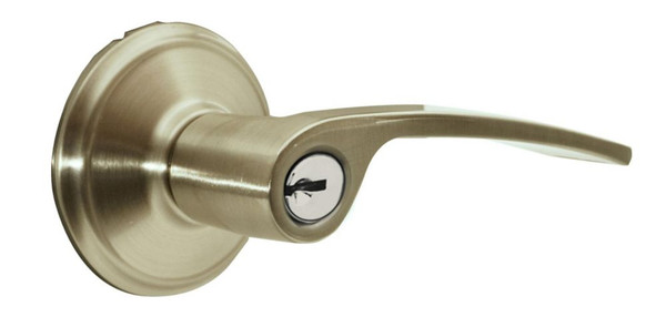 Front Entry - Keyed Locking Lever, Merano, Satin Nickel, SecureKey