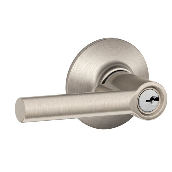 Schlage Broadway Keyed Lock, Satin Nickel