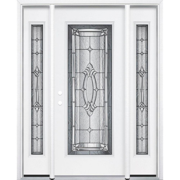 67"x80"x4 9/16" Providence Antique Black Full Lite Right Hand Entry Door with Brickmould