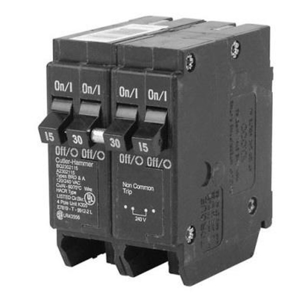 Plug-In Duplex/Quad Replacement Breaker - 2-1P 15A & 1-2P 30A