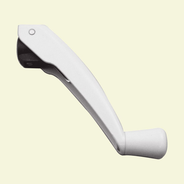 Low Profile Folding Crank Handle, White