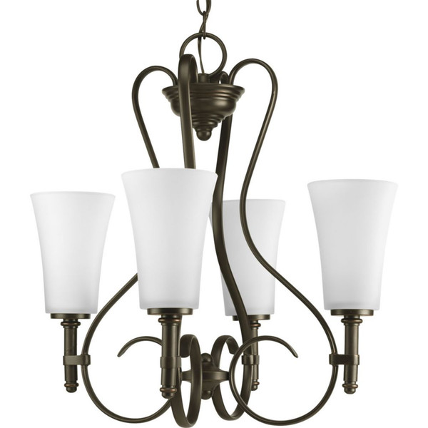 Flirt Collection Antique Bronze 4-light Chandelier