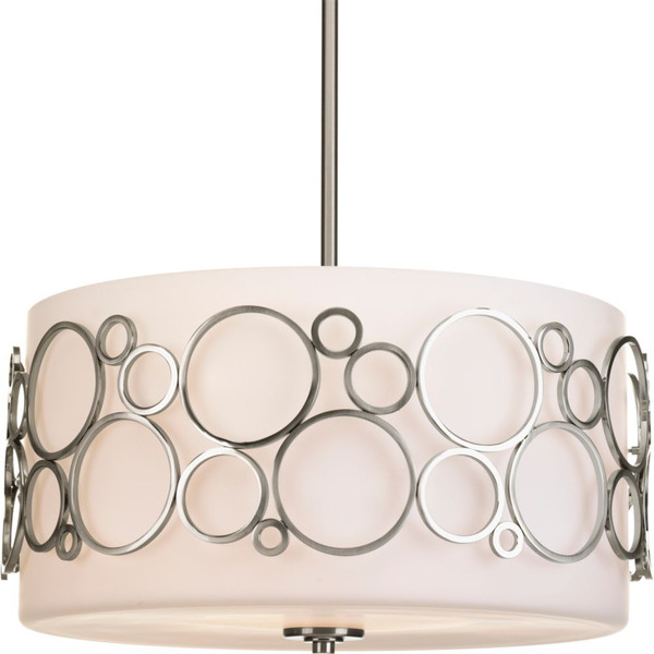 Bingo Collection 3-light Brushed Nickel Foyer Pendant