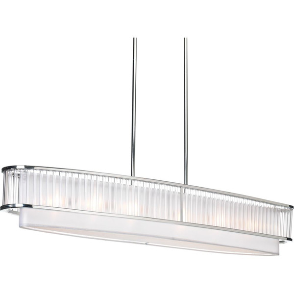 Nisse Collection 6-light Polished Nickel Pendant