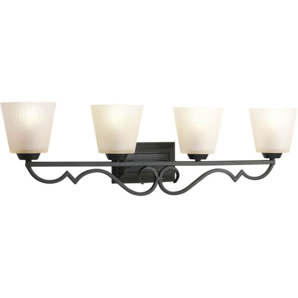 Meeting Street Collection 4 Light Forged Black Bath Light