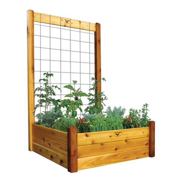 Raised Garden Bed with Trellis Kit  48x48x80 - 15"D