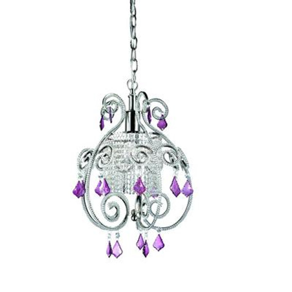 Claret Collection 1-Light Satin-Nickel Mini Pendant