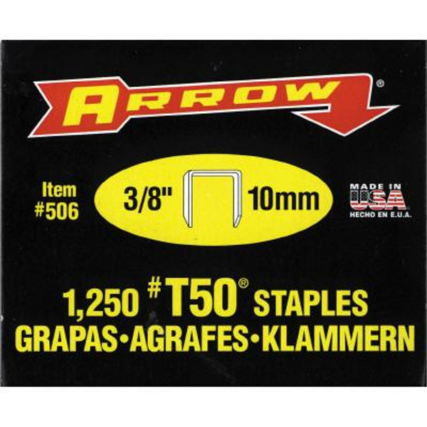 Arrow T50 3/8in Staples - Box of 1250