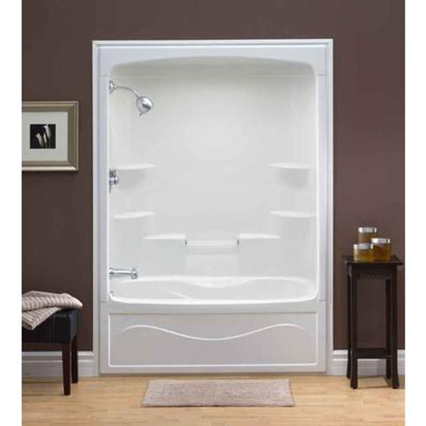 Liberty 60 Inch 1-piece Acrylic Tub and Shower- Left Hand