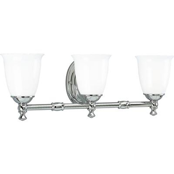 Victorian Collection Chrome 3-light Wall Bracket