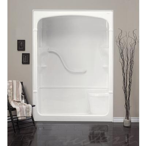 Madison 60 Inch 1-piece Acrylic Shower Stall with seat-Left Hand