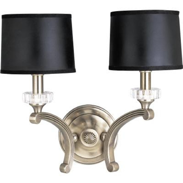 Roxbury Collection Two-Light Wall Sconce in Classic Silver