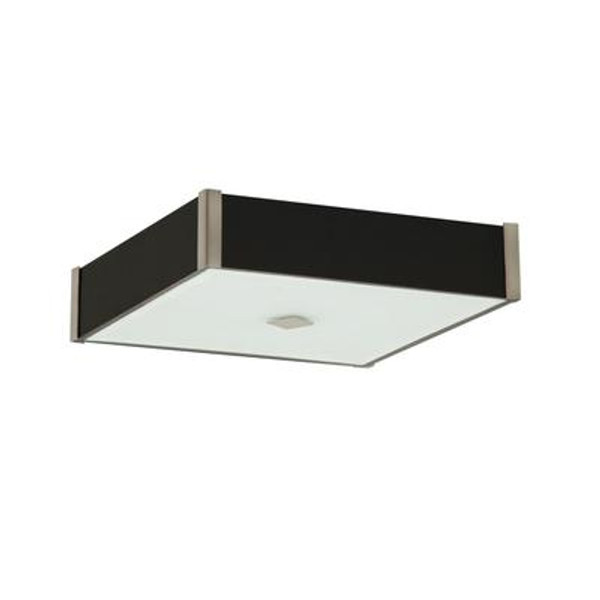 Flushmount Domino collection dark wood and glass