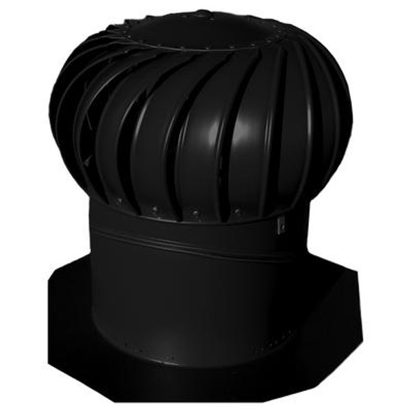 Black 14 Inch Turbine Vent Whirlybird