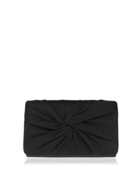 Nina Adilene Twist Satin Clutch - BLACK