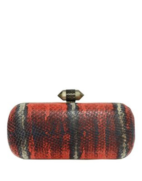 House Of Harlow 1960 Adele Snake Clutch - CORAL