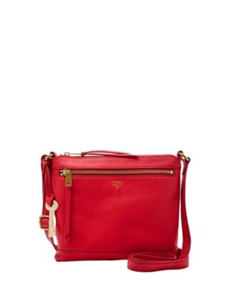 Fossil Small Leather Crossbody Bag - RED