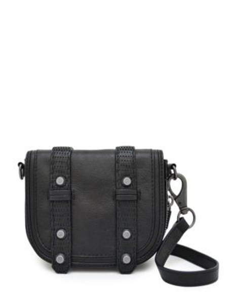 She + Lo Unchartered Leather Crossbody Bag - BLACK