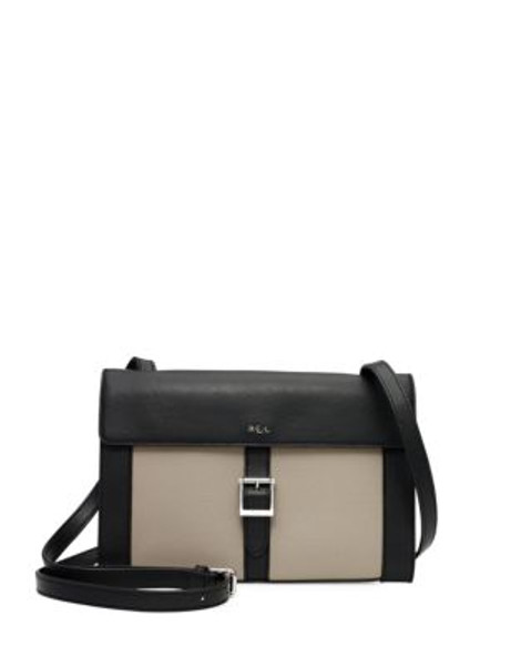 Lauren Ralph Lauren Mullinder Colourblock Leather Crossbody - BLACK/PORCINI