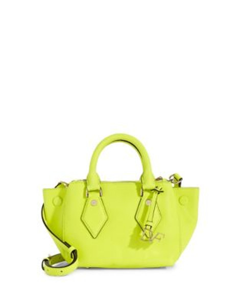 Diane Von Furstenberg Mini Double Zip Satchel Crossbody Bag - SHOCKING YELLOW