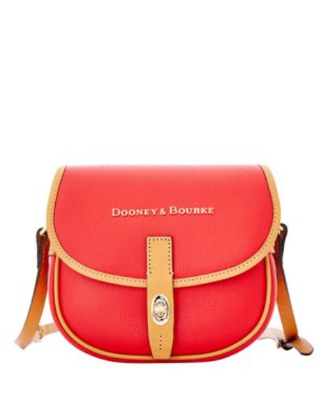 Dooney & Bourke Leather Turnlock Crossbody - BORDEAUX