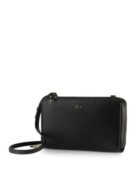 Lauren Ralph Lauren Whitby Leather Crossbody Bag - BLACK