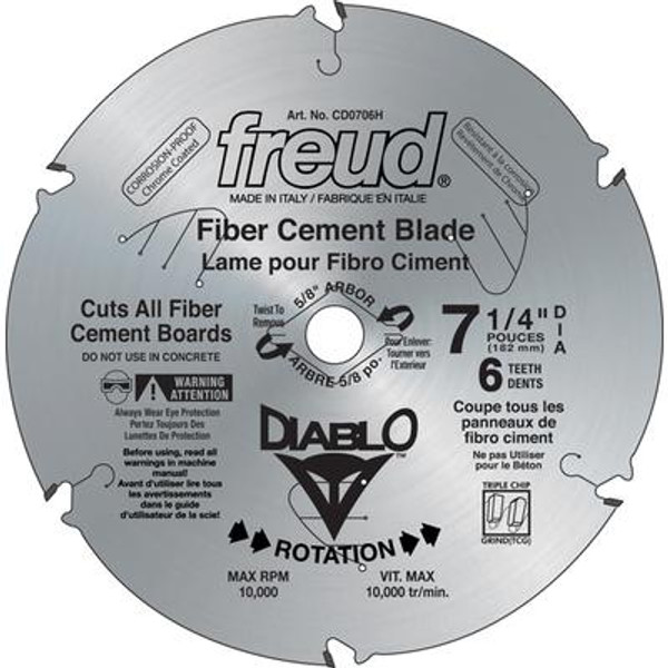 Fibre Cement Blade 7-1/4 Inch