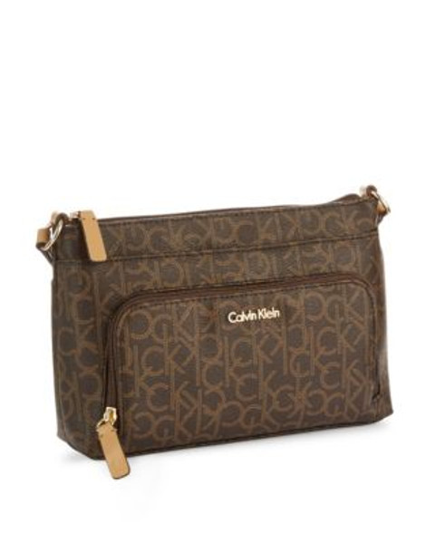 Calvin Klein Logo Crossbody Bag - BROWN/KHAKI/CAMEL
