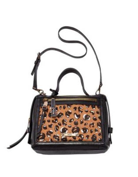 Fossil Bella Calf-Hair Leather Satchel - CHEETAH