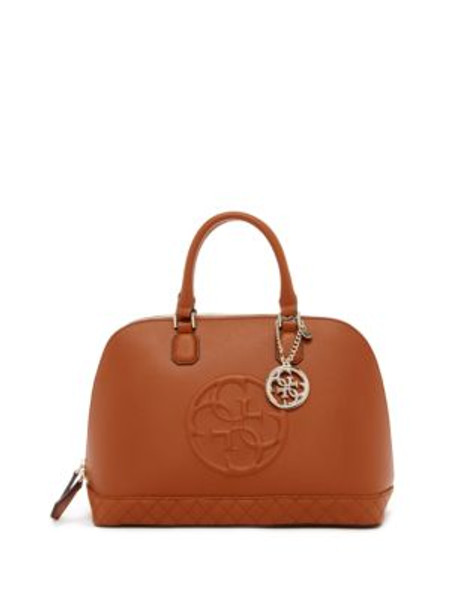 Guess Korry Dome Satchel - COGNAC