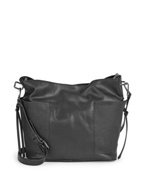 Steve Madden Patch Satchel Bag - BLACK