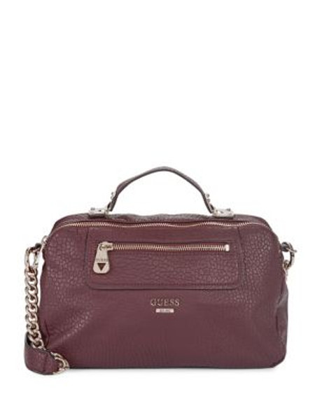 Guess Frankee Moto Satchel - CLARET