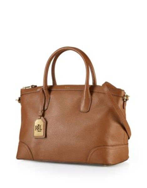 Lauren Ralph Lauren Fairfield Leather Satchel - BOURBON