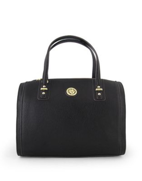 Anne Klein Front Runner Duffel Handbag - BLACK