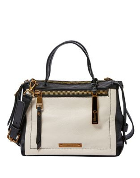 Fossil Bella Leather Satchel - WINTER WHITE