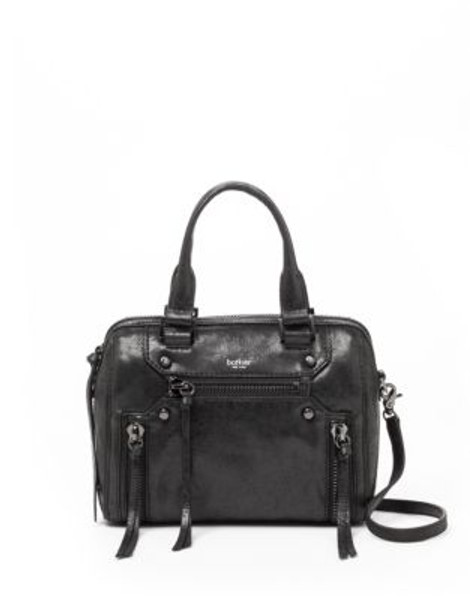 Botkier New York Logan Leather Pull Satchel - BLACK