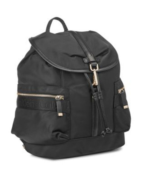 Calvin Klein Florence Nylon Backpack - BLACK/GOLD