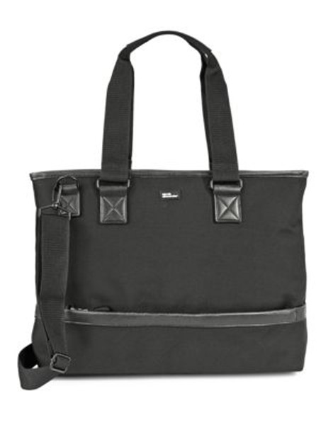 Derek Alexander Nylon Top Zip Business Case - BLACK