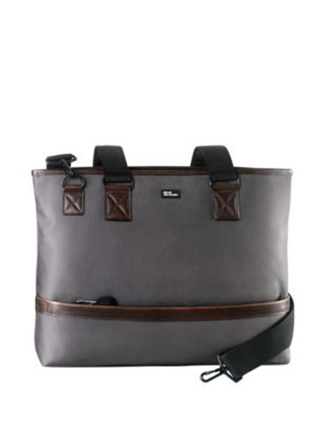 Derek Alexander Nylon Top Zip Business Case - GREY