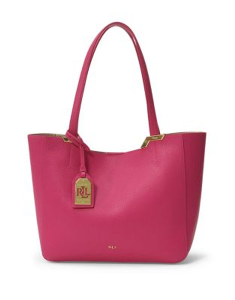 Lauren Ralph Lauren Acadia Faux Leather Shopper Tote - ROSE