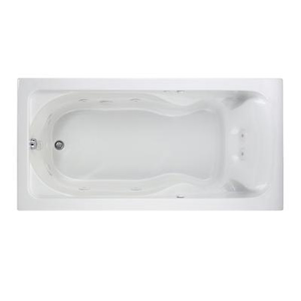 Cadet EverClean 6 feet Whirlpool Tub with Reversible Drain in White