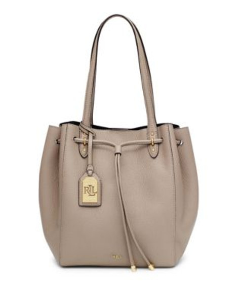 Lauren Ralph Lauren Oxford Leather Tote - PORCINI