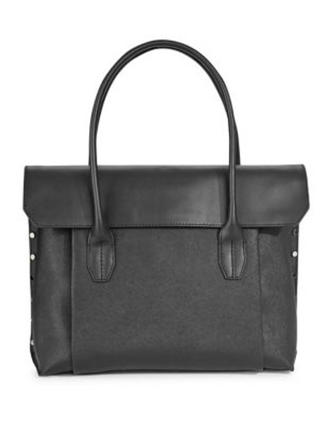 Kenneth Cole Cooper Street Leather Tote Bag - BLACK