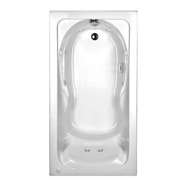 Cadet EverClean 5 feet Whirlpool Tub with Reversible Drain in White